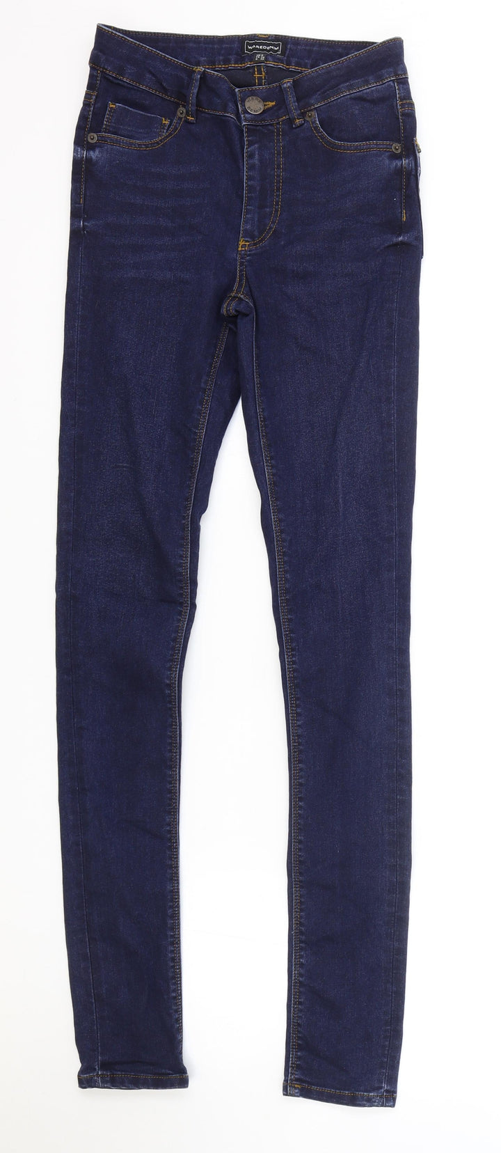 Waredenim Womens Blue Cotton Skinny Jeans Size 6 L31 in Regular Zip