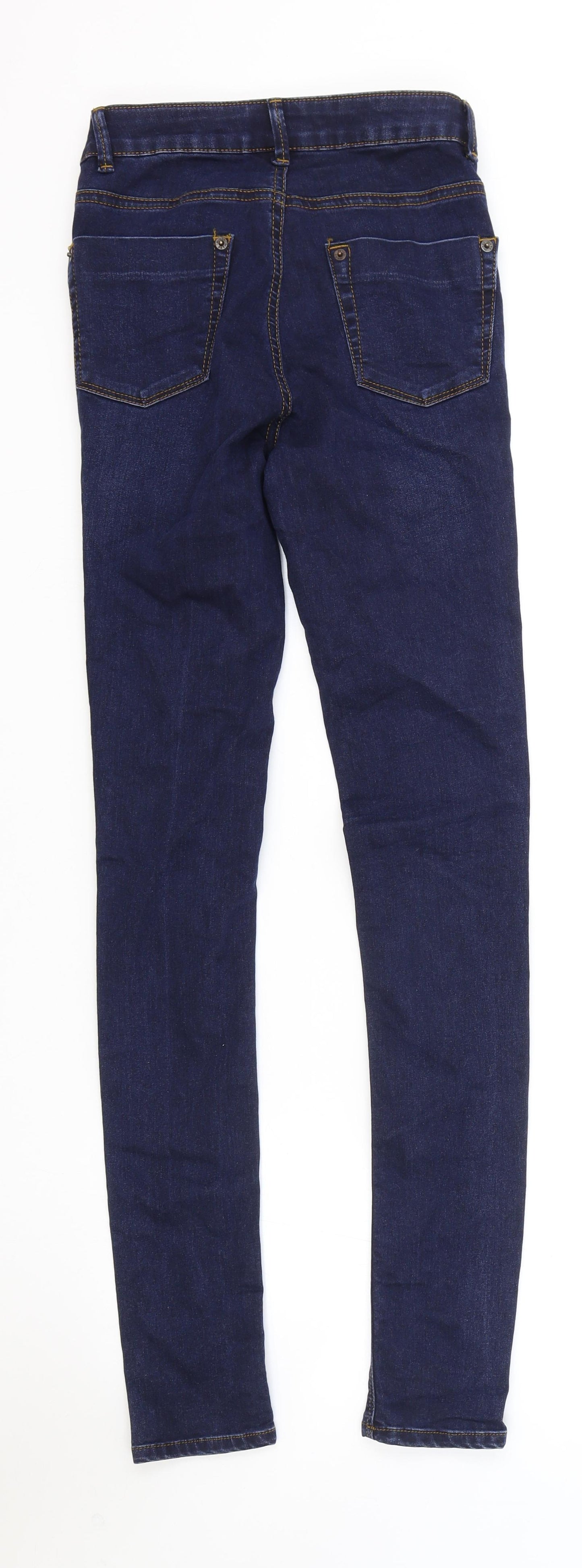 Waredenim Womens Blue Cotton Skinny Jeans Size 6 L31 in Regular Zip