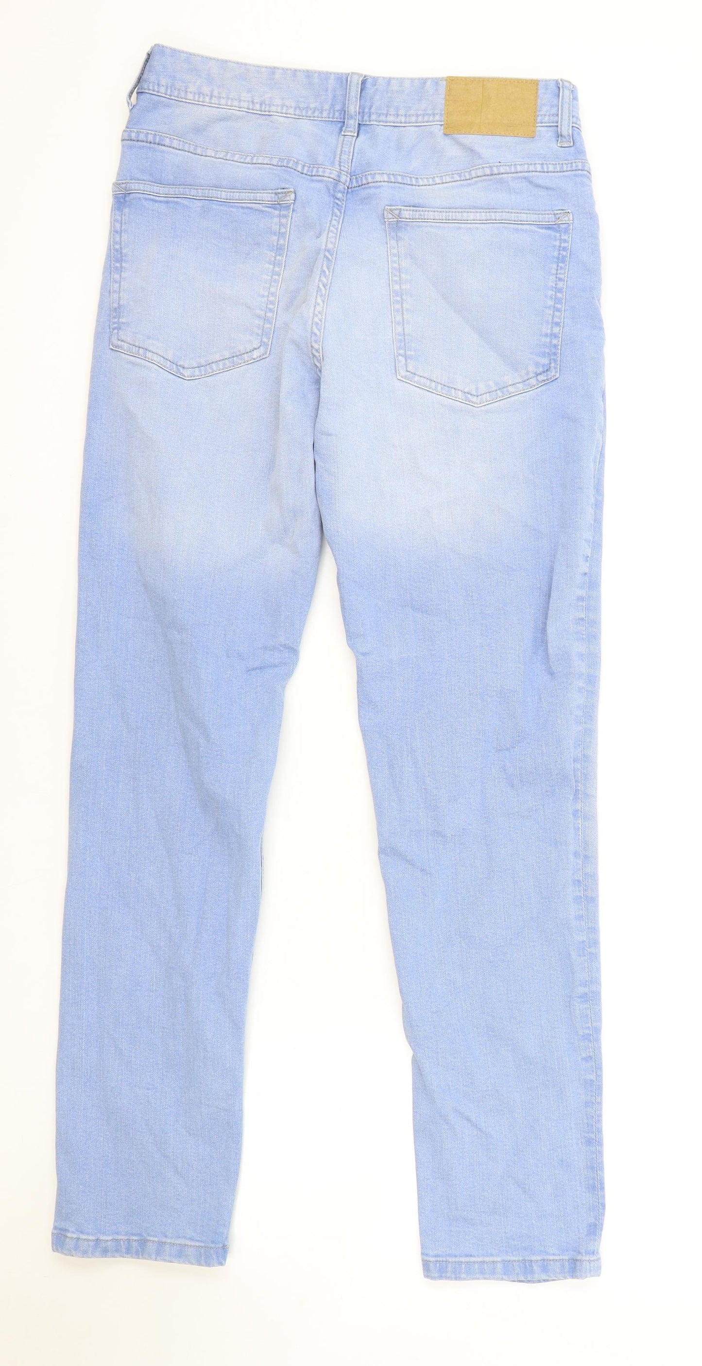Primark Mens Blue Cotton Skinny Jeans Size 30 in L29 in Regular Button