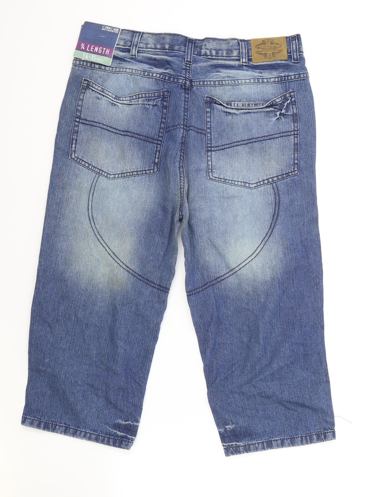 Cherokee Boys Blue Cotton Straight Jeans Size 14-15 Years Regular Zip - Cargo Pants