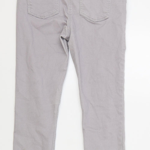 M&Co Womens Grey Cotton Skinny Jeans Size 12 L23 in Regular Zip