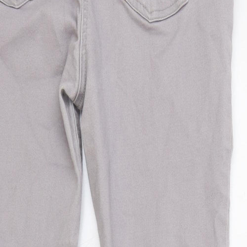 M&Co Womens Grey Cotton Skinny Jeans Size 12 L23 in Regular Zip