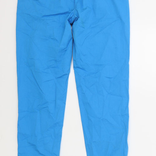 Limited Collection Womens Blue Cotton Capri Trousers Size 8 L29 in Regular Zip