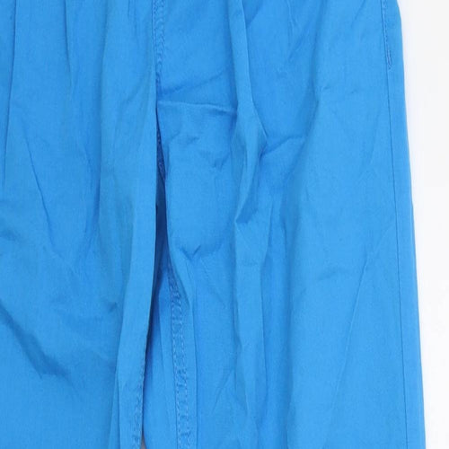 Limited Collection Womens Blue Cotton Capri Trousers Size 8 L29 in Regular Zip
