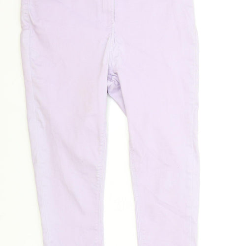 M&Co Womens Purple Cotton Skinny Jeans Size 12 L21 in Regular Zip