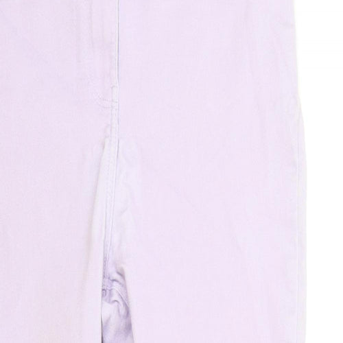 M&Co Womens Purple Cotton Skinny Jeans Size 12 L21 in Regular Zip