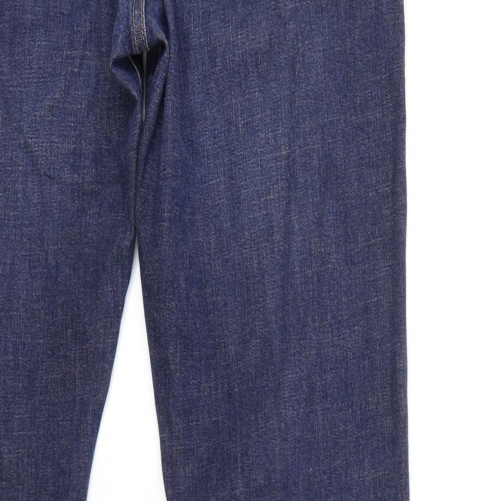 Gap Mens Blue Cotton Straight Jeans Size 32 in L32 in Regular Zip