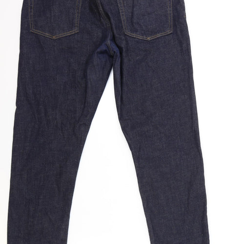 Gap Mens Blue Cotton Straight Jeans Size 34 L32 in Regular Zip