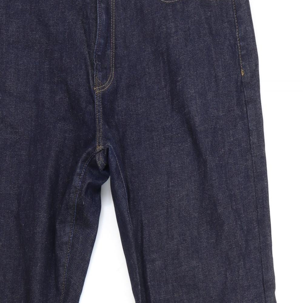 Gap Mens Blue Cotton Straight Jeans Size 34 L32 in Regular Zip