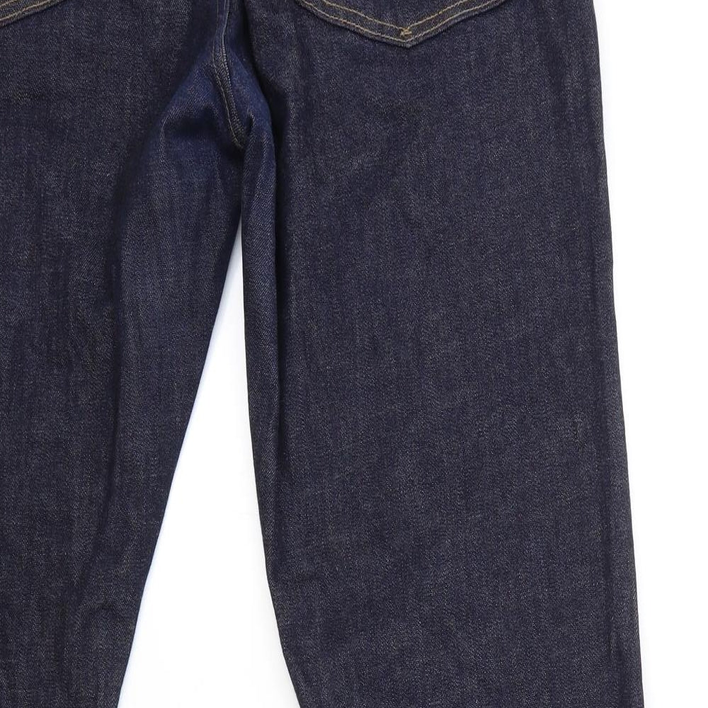Gap Mens Blue Cotton Straight Jeans Size 34 L32 in Regular Zip