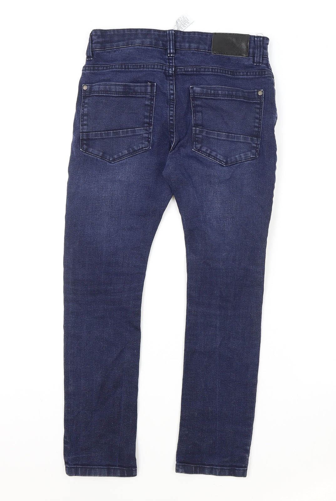 NEXT Girls Blue Cotton Skinny Jeans Size 13 Years L23 in Regular Zip