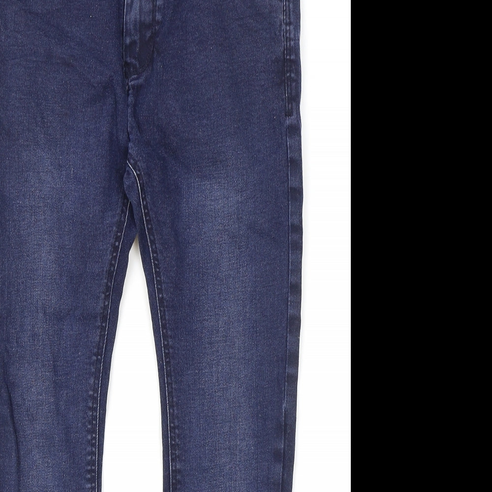 NEXT Girls Blue Cotton Skinny Jeans Size 13 Years L23 in Regular Zip