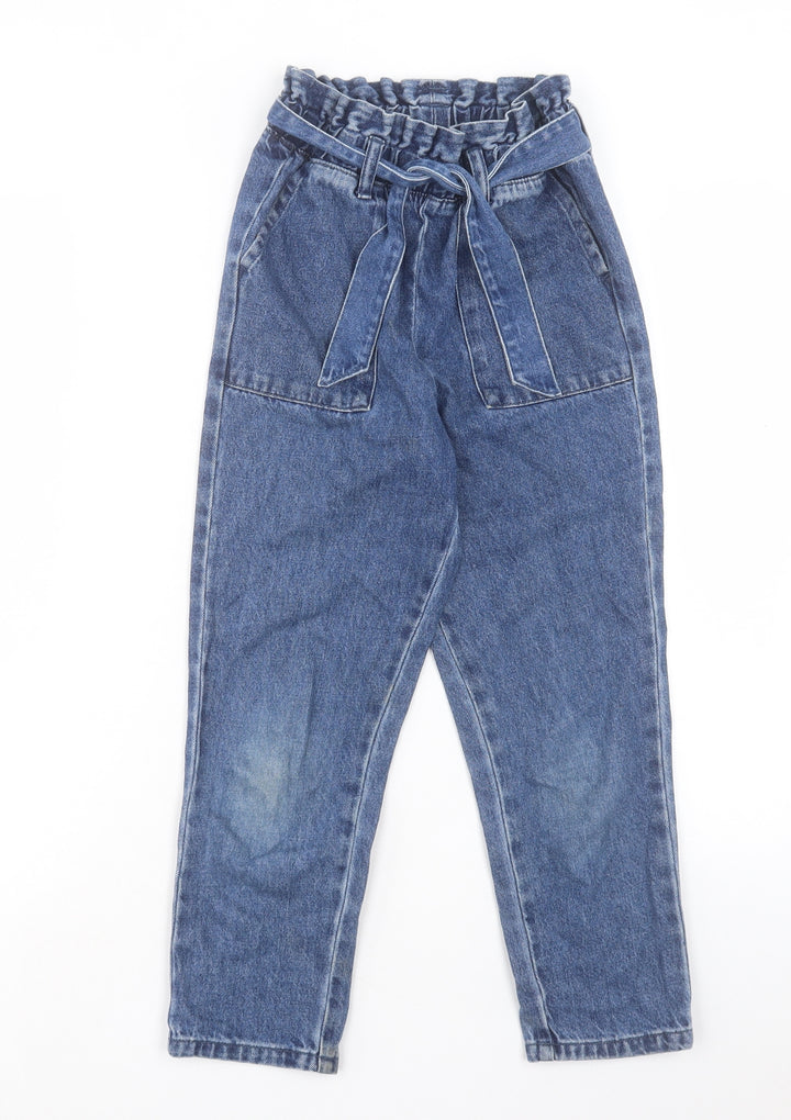 NEXT Girls Blue Cotton Straight Jeans Regular Pullover
