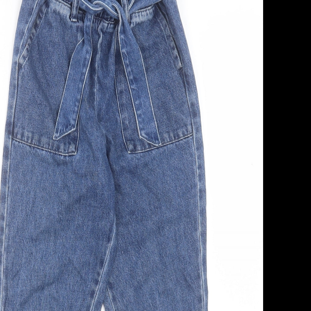 NEXT Girls Blue Cotton Straight Jeans Regular Pullover