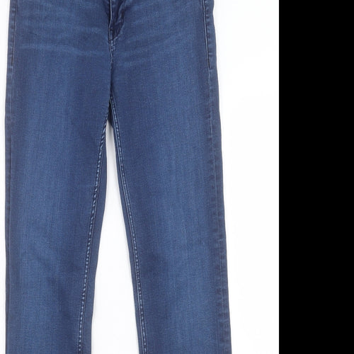 H&M Mens Blue Cotton Straight Jeans Size 30 in L32 in Regular Button