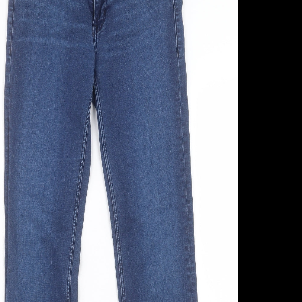 H&M Mens Blue Cotton Straight Jeans Size 30 in L32 in Regular Button