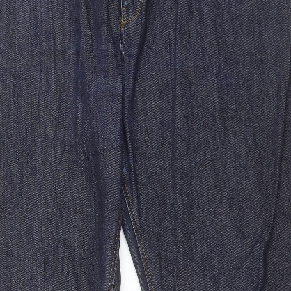 Autograph Mens Blue Cotton Straight Jeans Size 40 in L31 in Regular Button