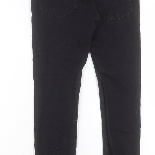 H&M Boys Black Cotton Skinny Jeans Size 11-12 Years Regular Button