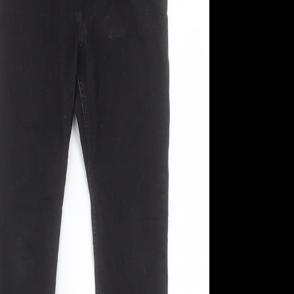 H&M Boys Black Cotton Skinny Jeans Size 11-12 Years Regular Button
