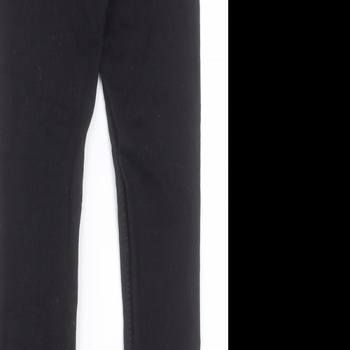 H&M Boys Black Cotton Skinny Jeans Size 11-12 Years Regular Button