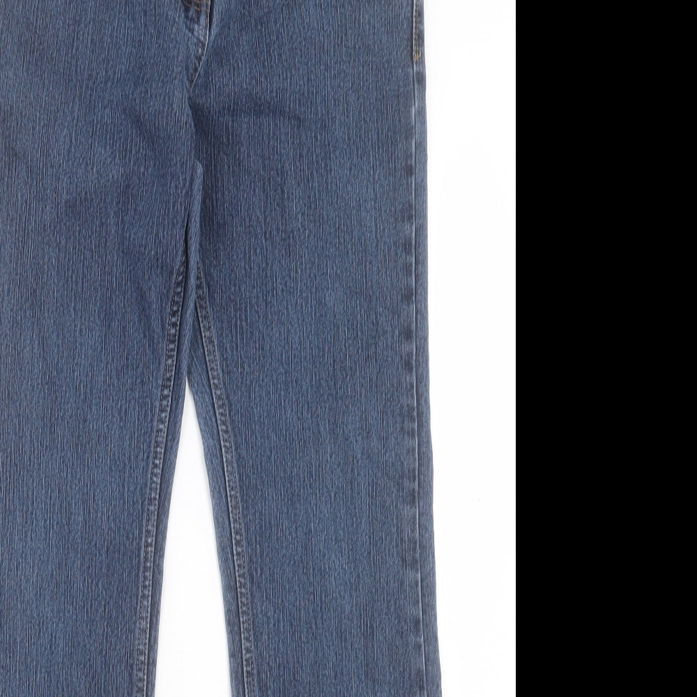 George Womens Blue Cotton Bootcut Jeans Size 10 L29 in Regular Button