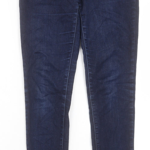 Uniqlo Womens Blue Cotton Skinny Jeans Size 27 in L32 in Regular Button