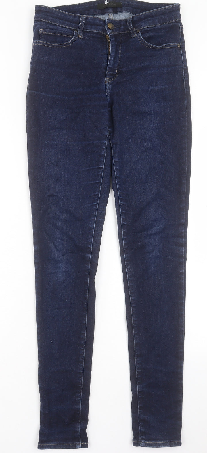 Uniqlo Womens Blue Cotton Skinny Jeans Size 27 in L32 in Regular Button