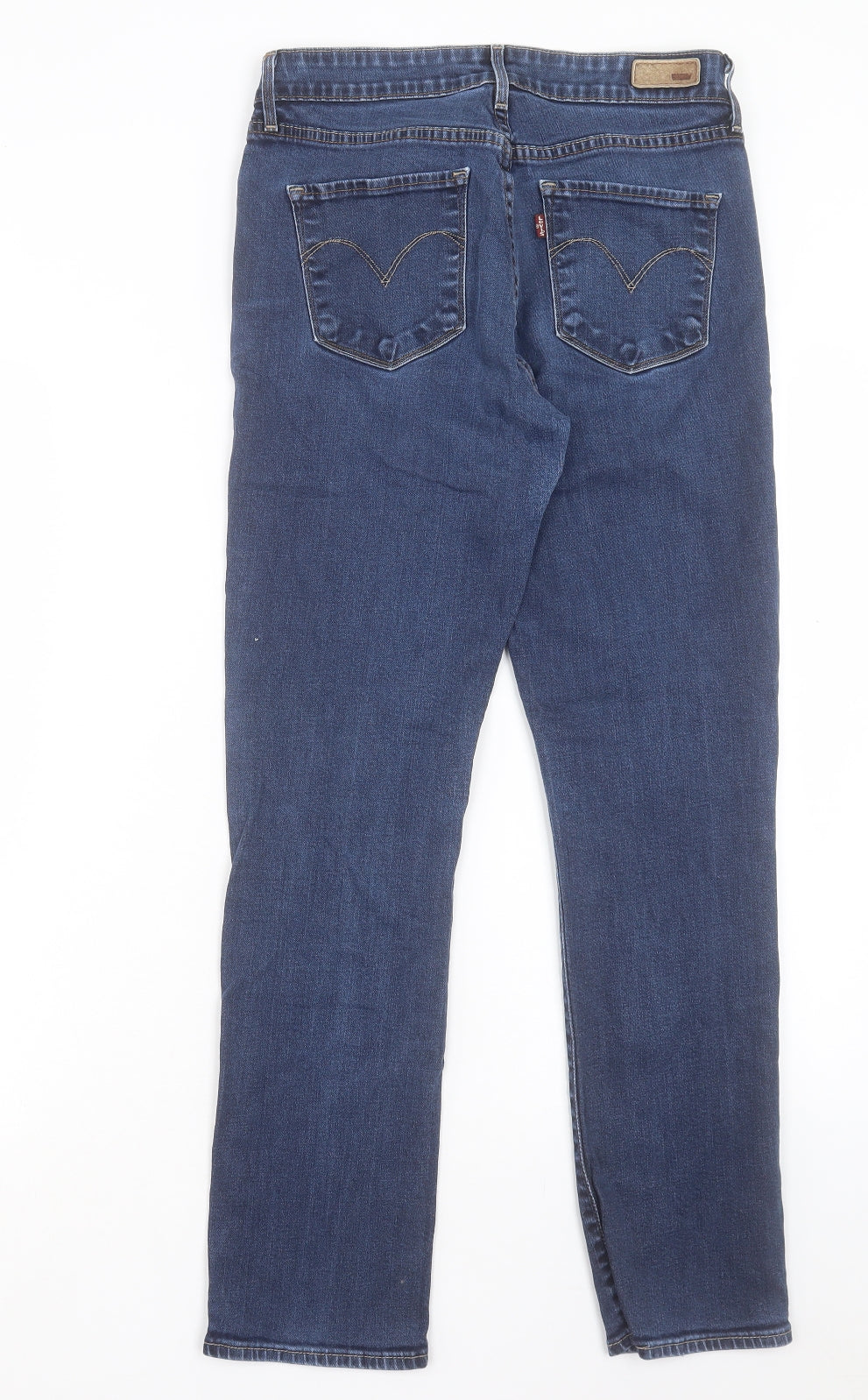 Signature by Levi Strauss & Co. Womens Blue Cotton Straight Jeans Size 28 in L28 in Slim Button