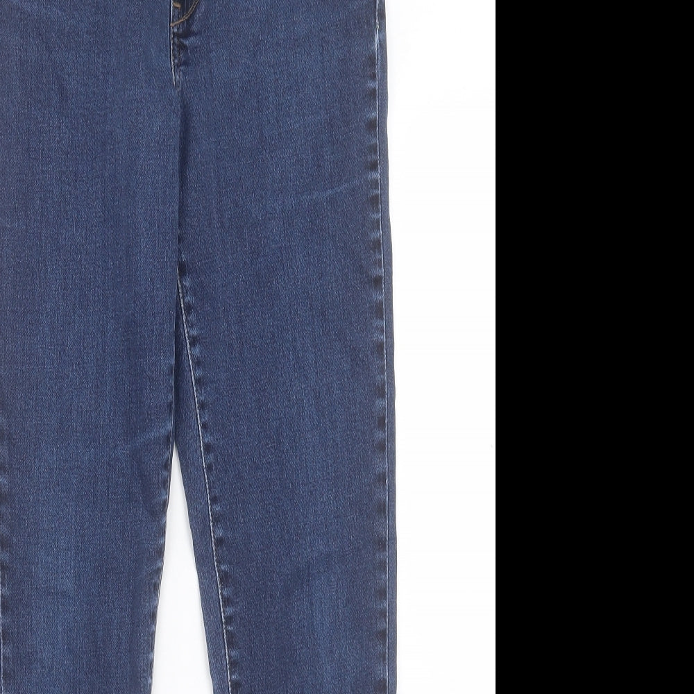 Signature by Levi Strauss & Co. Womens Blue Cotton Straight Jeans Size 28 in L28 in Slim Button