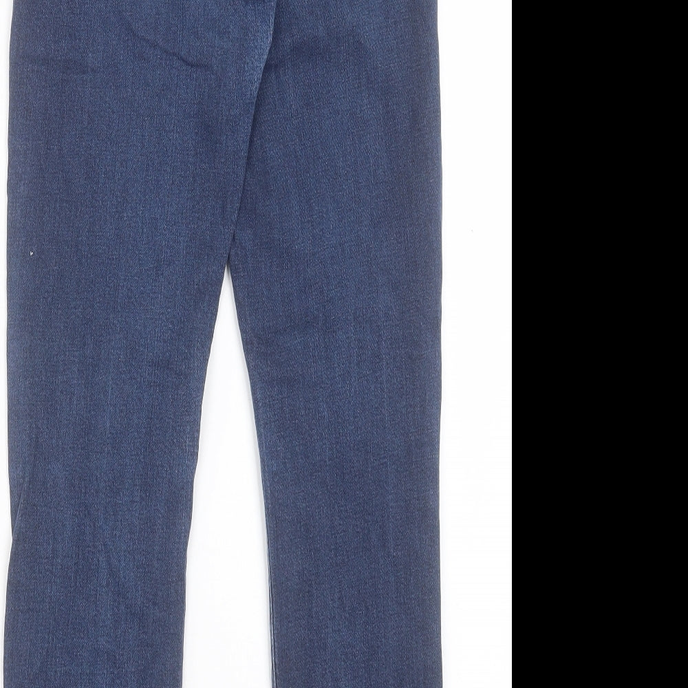 Signature by Levi Strauss & Co. Womens Blue Cotton Straight Jeans Size 28 in L28 in Slim Button