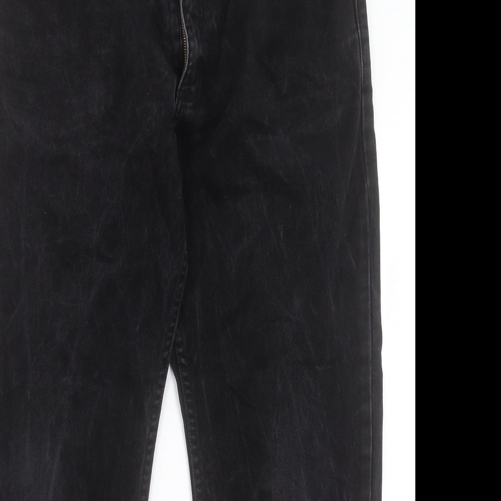 Lee Cooper Mens Black Cotton Straight Jeans Size 38 in L30 in Regular Button