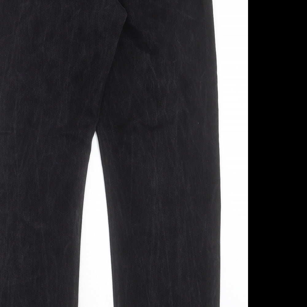 Lee Cooper Mens Black Cotton Straight Jeans Size 38 in L30 in Regular Button