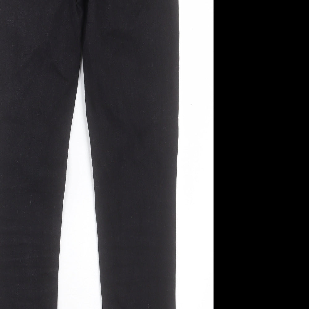Boohoo Womens Black Cotton Skinny Jeans Size 10 L28 in Regular Button