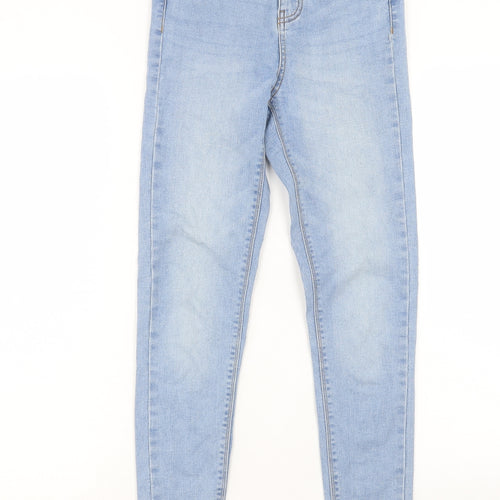 Denim & Co. Womens Blue Cotton Skinny Jeans Size 8 L28 in Regular Button