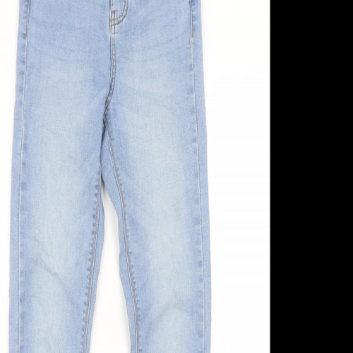 Denim & Co. Womens Blue Cotton Skinny Jeans Size 8 L28 in Regular Button