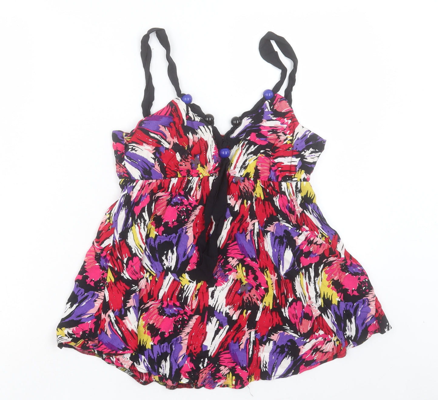 George Womens Multicoloured Geometric Viscose Camisole Tank Size 10 V-Neck
