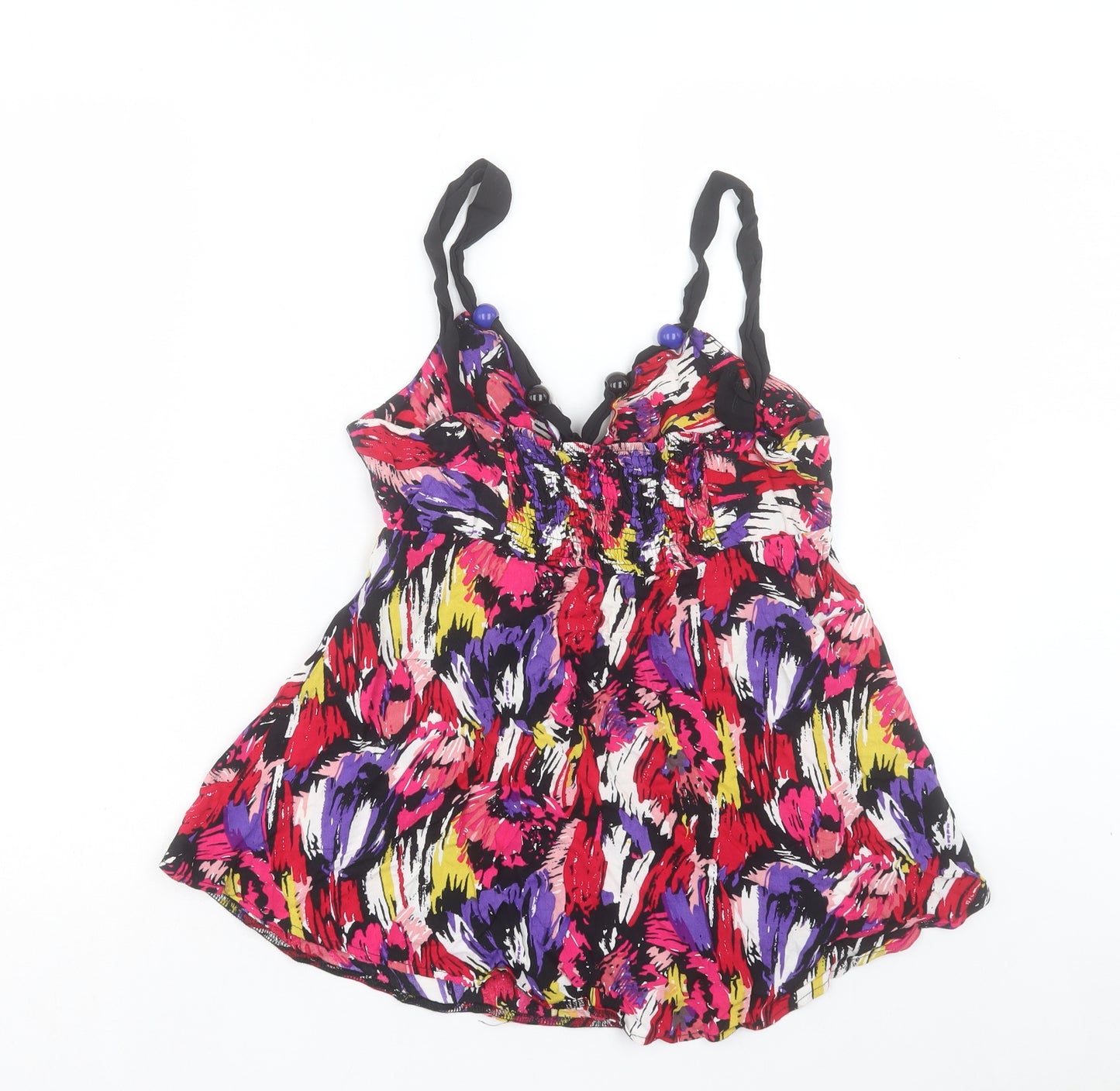 George Womens Multicoloured Geometric Viscose Camisole Tank Size 10 V-Neck