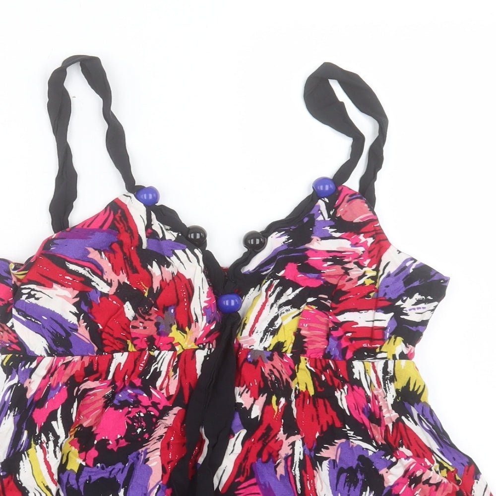 George Womens Multicoloured Geometric Viscose Camisole Tank Size 10 V-Neck