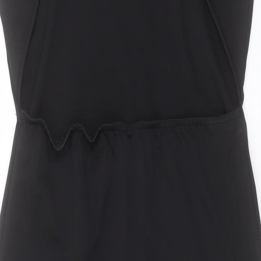 SheIn Womens Black Polyester Bodycon Size L V-Neck Pullover