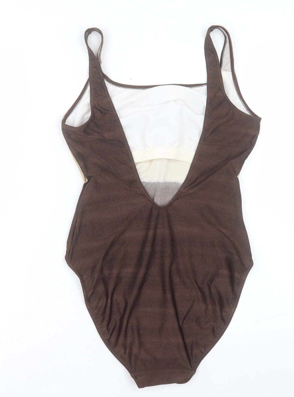 NEXT Womens Brown Striped Nylon Bikini Size 16