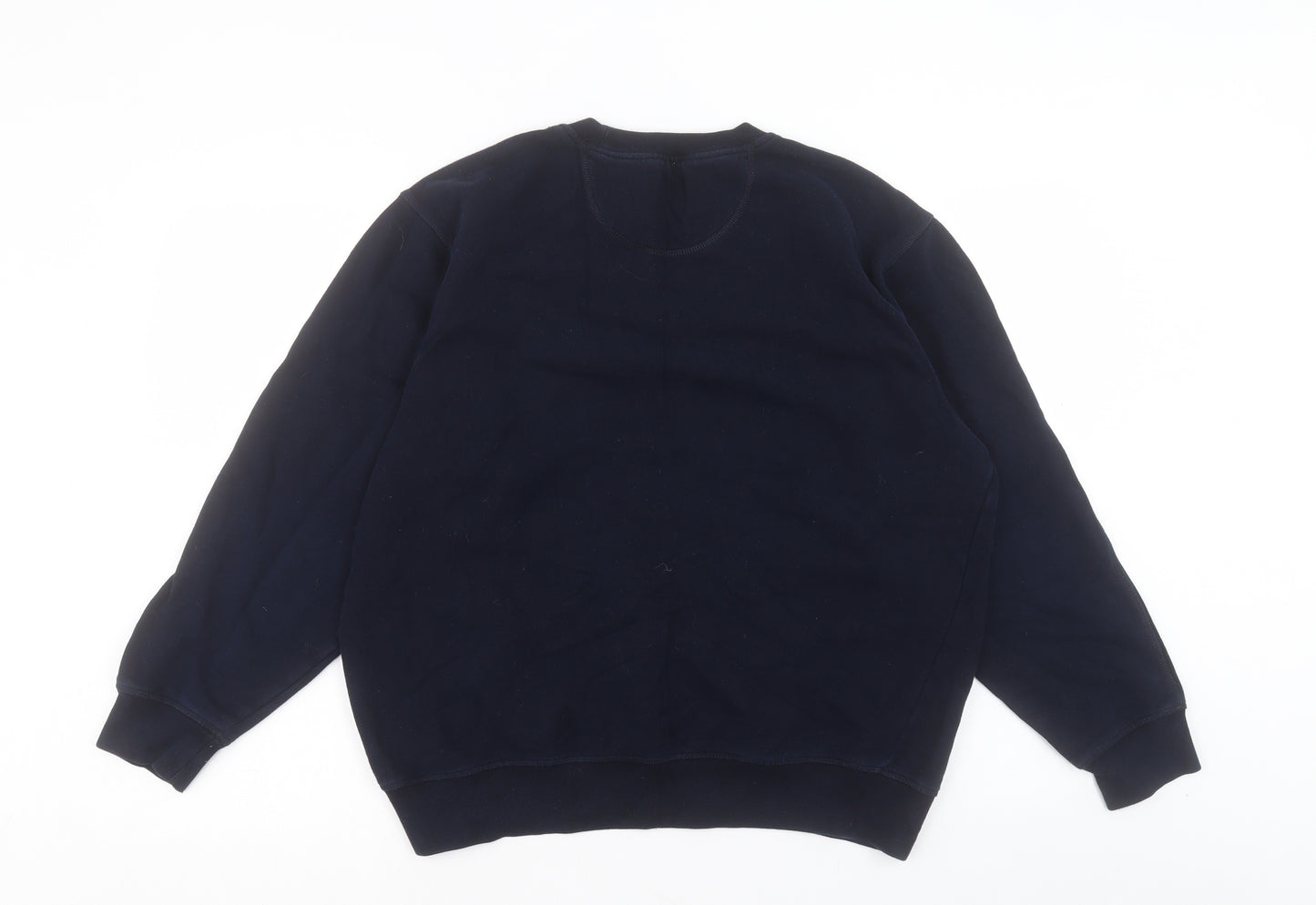 Blue Harbour Mens Blue Cotton Pullover Sweatshirt Size M