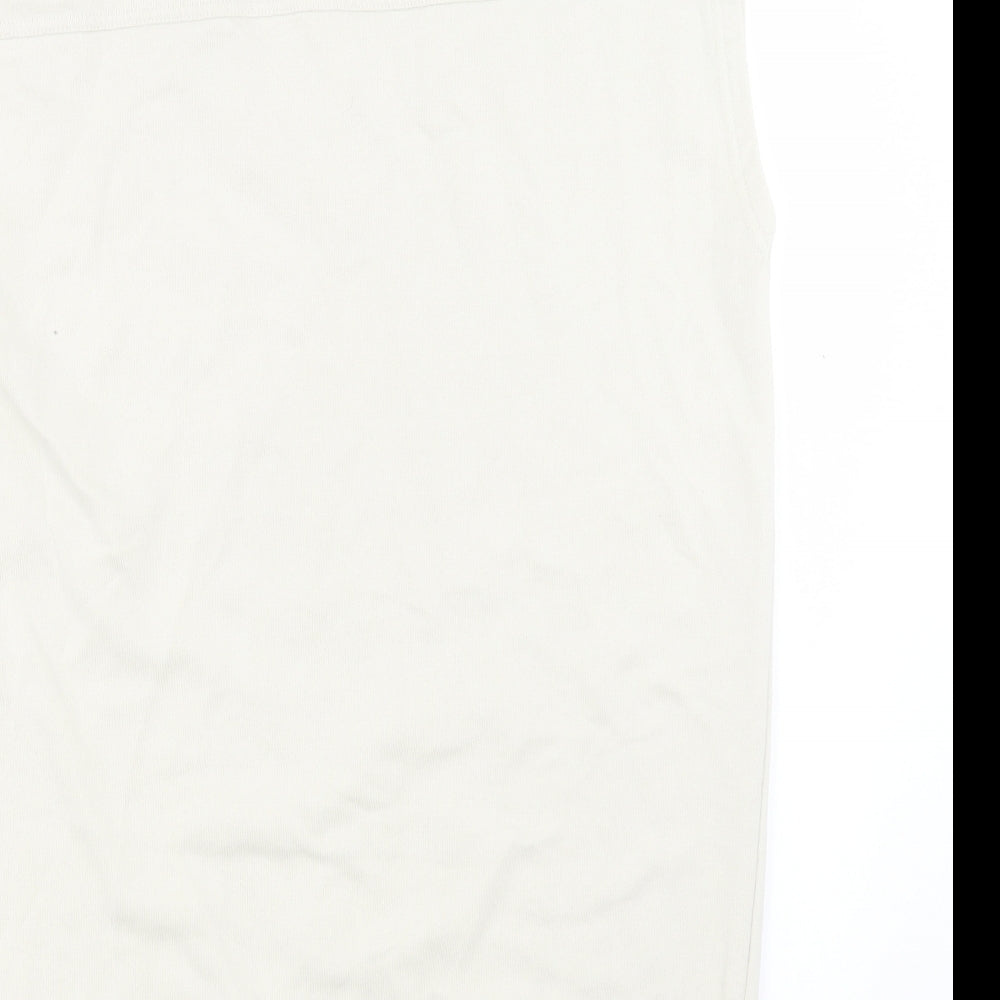 Zara Womens Ivory Cotton Tunic Sweatshirt Size S Pullover