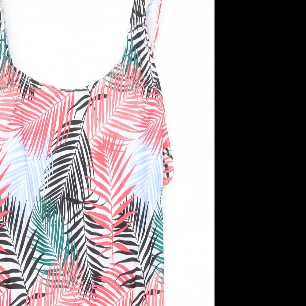 Primark Womens Multicoloured Geometric Polyamide One Piece Size 14