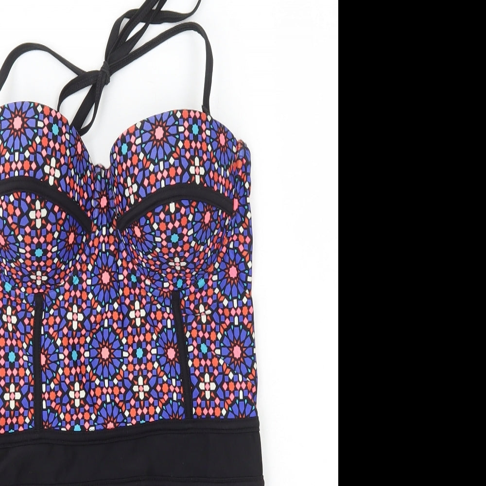 Atmosphere Womens Multicoloured Geometric Polyamide One Piece Size 16