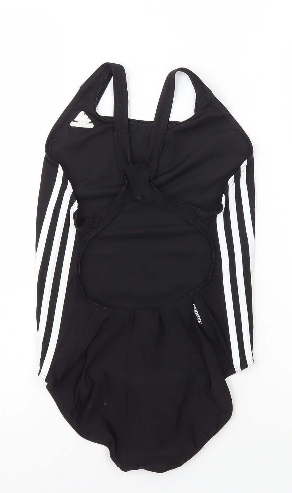 adidas Womens Black Striped Polyamide One Piece Size 10