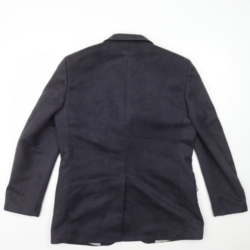 Greenwoods Mens Blue Polyester Jacket Blazer Size L - Suede style