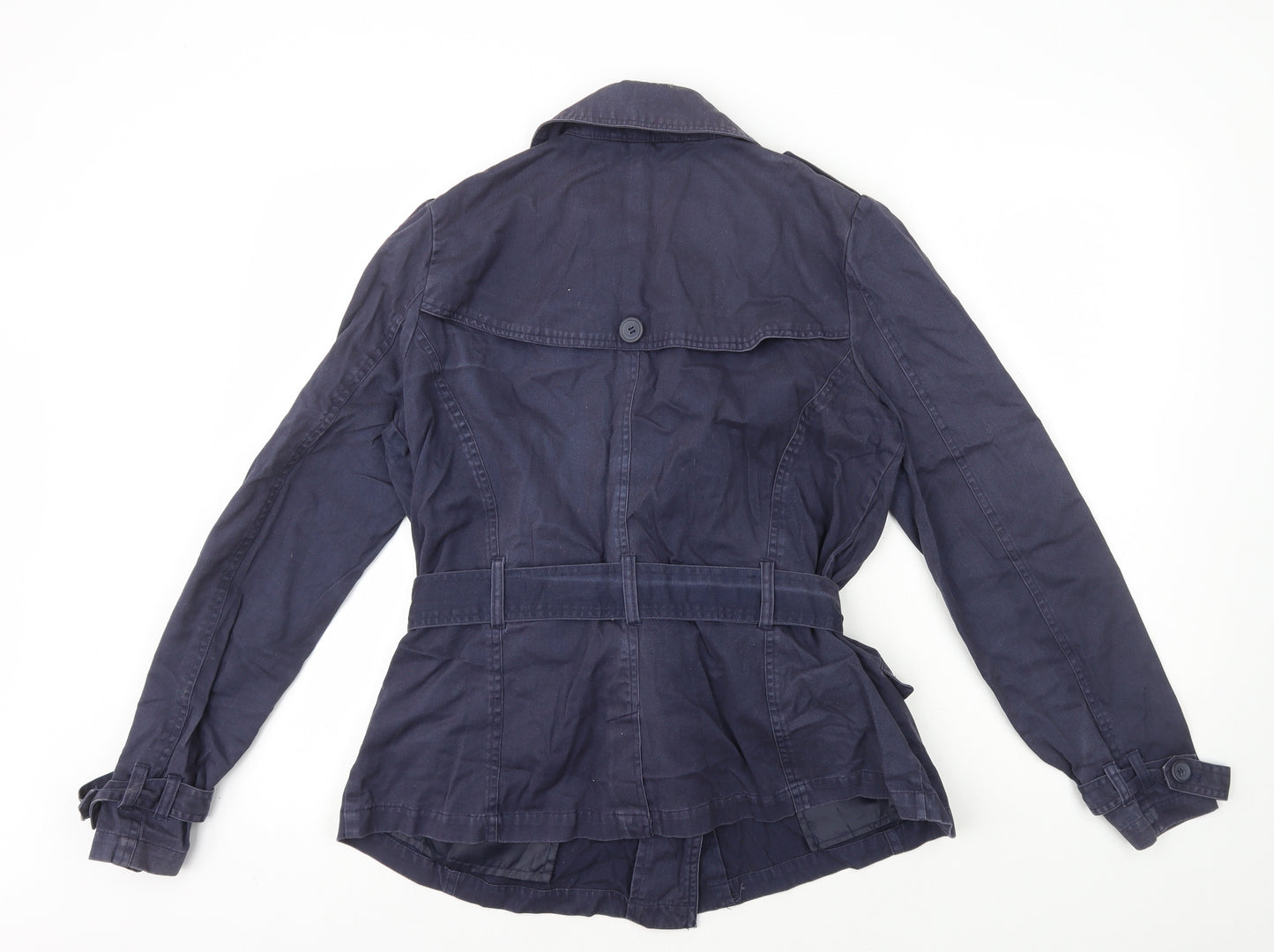 Dorothy Perkins Womens Blue Military Jacket Coat Size 16 Button