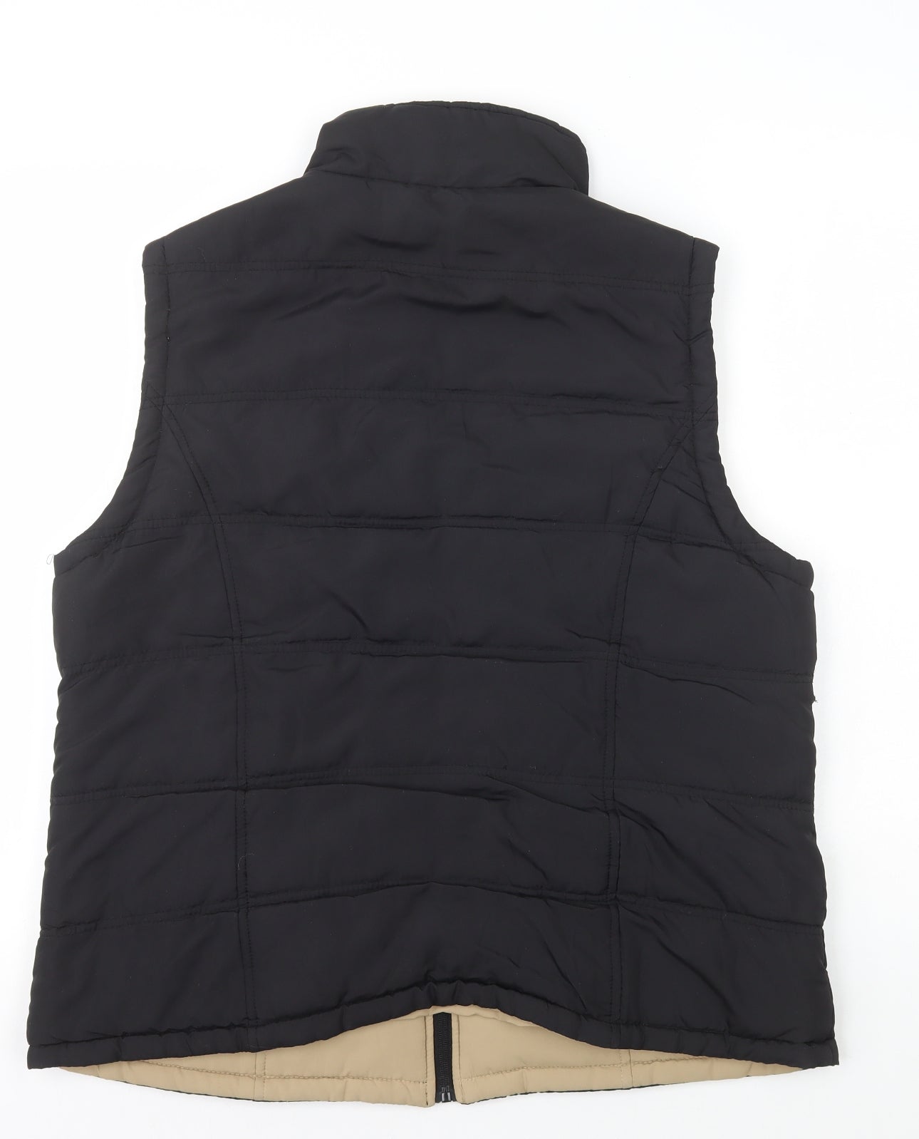 David Barry Womens Black Gilet Jacket Size 16 Zip