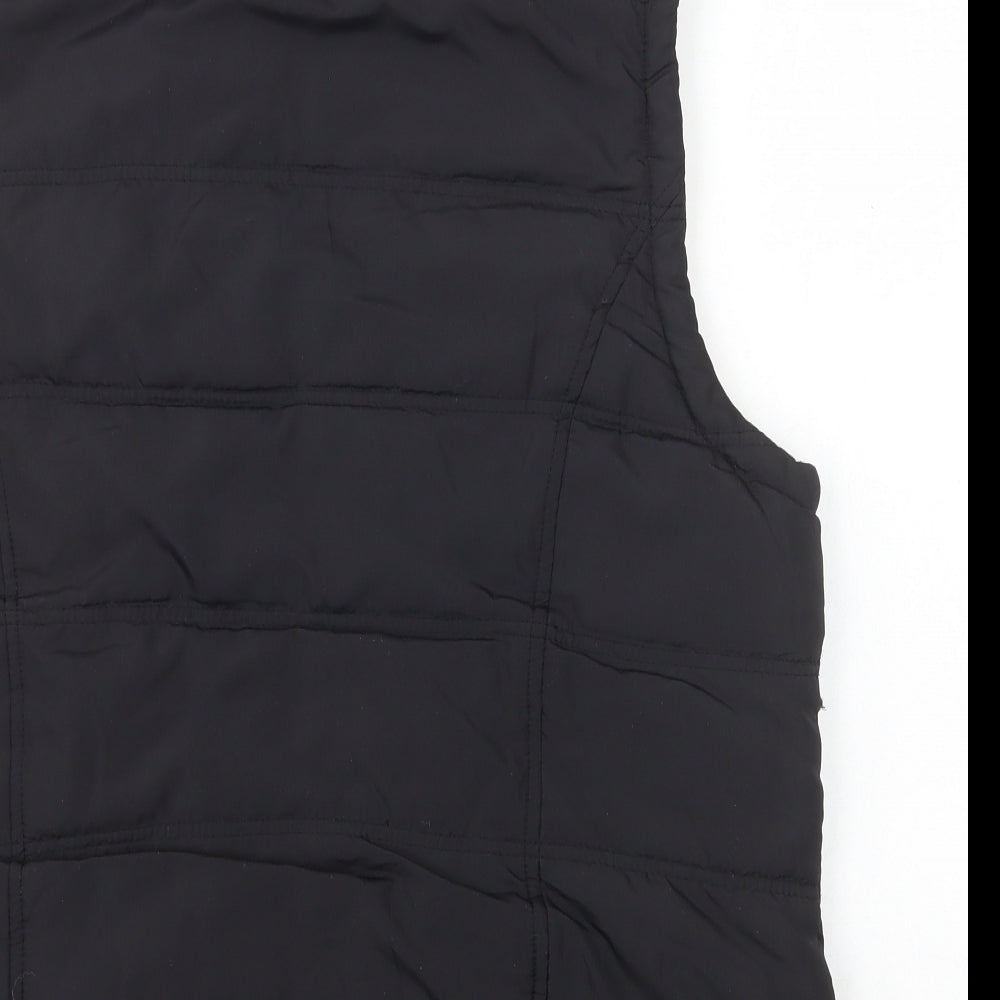David Barry Womens Black Gilet Jacket Size 16 Zip