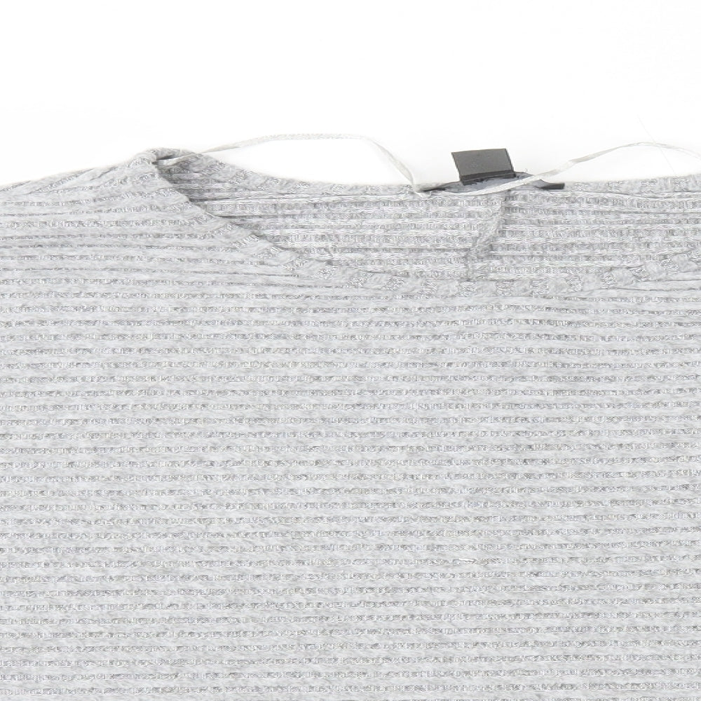 Primark Womens Grey Polyester Basic T-Shirt Size XL Round Neck